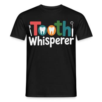 Travail de précision du prothésiste dentaire - T-shirt homme - noir - Devant - AI Model Male 178 light (178cm)