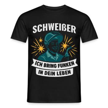 Welding Welder Saying Welding Gift - Men's T-Shirt - black - Front - AI Model Male 178 light (178cm)