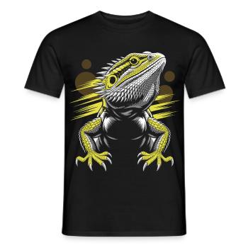 Dragon Head Bearded Dragon Lizard - Men's T-Shirt - black - Front - AI Model Male 178 light (178cm)