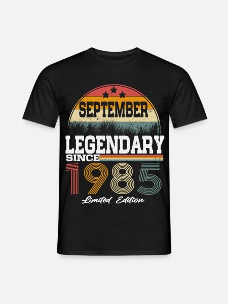 Legends were born in September 1985 - Men's T-Shirt - black