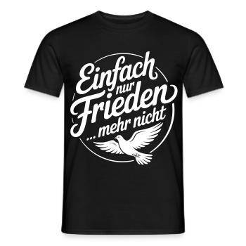 Einfach nur Frieden - Friedenssymbol mit Taube - Männer T-Shirt - Schwarz - Vorne - AI Model Male 178 light (178cm)