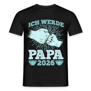 Father-to-be I WILL BE A DAD 2026 Funny - Men's T-Shirt - black - Front - AI Model Male 178 light (178cm)