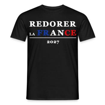 RESTORING FRANCE 2 - Men's T-Shirt - black - Front - AI Model Male 178 light (178cm)