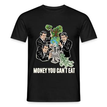 Humorous financial world - Men's T-Shirt - black - Front - AI Model Male 178 light (178cm)