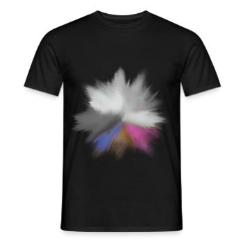 Color explosion watercolor design - Men's T-Shirt - black - Front - AI Model Male 178 light (178cm)