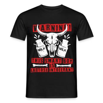 Lactose intolerance Lactose intolerant - Men's T-Shirt - black - Front - AI Model Male 178 light (178cm)