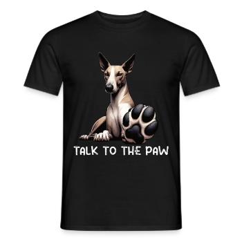 Talk To The Paw Podenco Podencoliebhaber Podencos - Men's T-Shirt - black - Front - AI Model Male 178 light (178cm)
