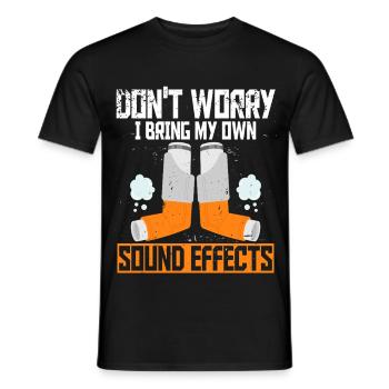 Asthme Asthmatique J’apporte mes propres effets sonores - T-shirt homme - noir - Devant - AI Model Male 178 light (178cm)