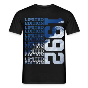 34 ANS ÉDITION LIMITÉE 1992 34E ANNIVERSAIRE - T-shirt homme - noir - Devant - AI Model Male 178 light (178cm)
