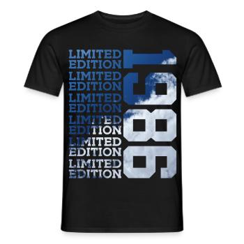 40 YEARS LIMITED EDITION 1986 40TH BIRTHDAY - Men's T-Shirt - black - Front - AI Model Male 178 light (178cm)