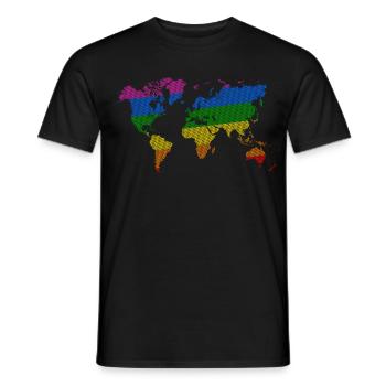 Le monde de la fierté - T-shirt homme - noir - Devant - AI Model Male 178 light (178cm)