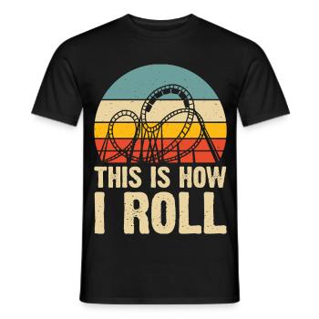 Montagnes russes - T-shirt homme - noir - Devant - AI Model Male 178 light (178cm)