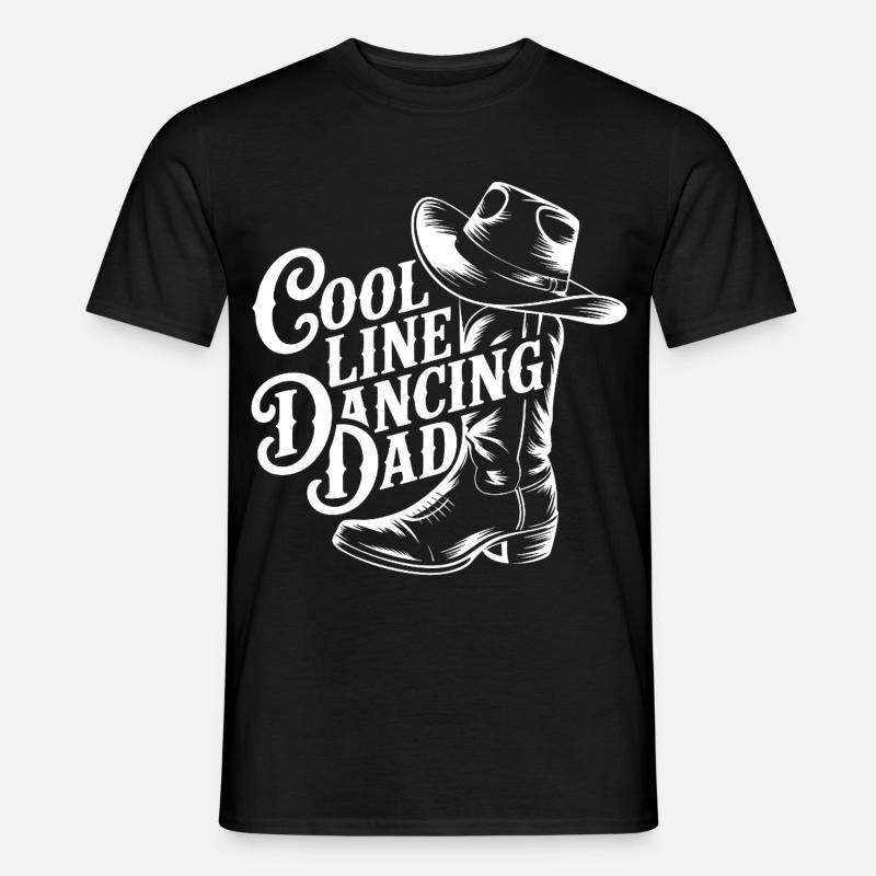 Cool Line Dancing Dad Design - Männer T-Shirt - Schwarz