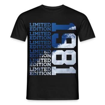 45 ANS ÉDITION LIMITÉE 1981 45E ANNIVERSAIRE - T-shirt homme - noir - Devant - AI Model Male 178 light (178cm)