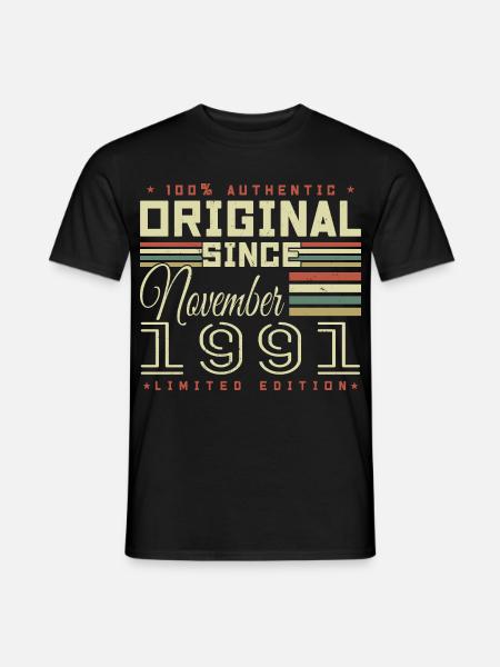 Birthday Gift November 1991 - Men's T-Shirt - black