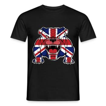 Bouledogue britannique - T-shirt homme - noir - Devant - AI Model Male 178 light (178cm)