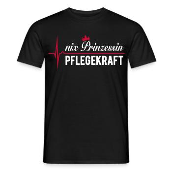 Nix Prinzessin - Pflegekraft - Geschenk - Männer T-Shirt - Schwarz - Vorne - AI Model Male 178 light (178cm)