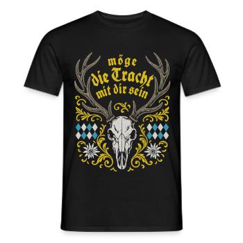 Que le costume traditionnel soit avec vous - Marquee & Fun - T-shirt homme - noir - Devant - AI Model Male 178 light (178cm)