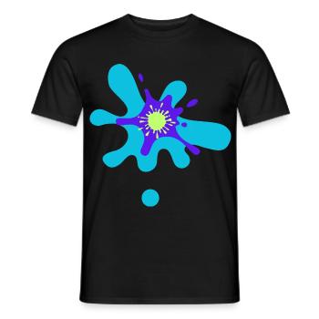 Abstract Color Strike Pattern - Men's T-Shirt - black - Front - AI Model Male 178 light (178cm)