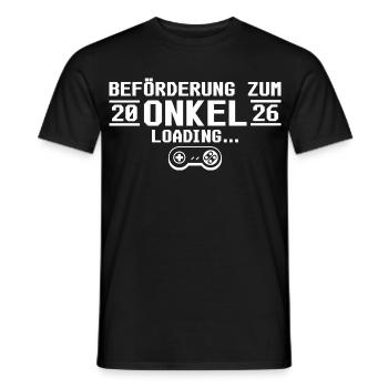 Expectant Uncle 2026 loading - Godfather - Men's T-Shirt - black - Front - AI Model Male 178 light (178cm)
