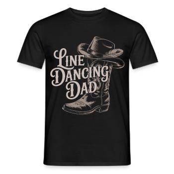 Dad Linedancing Western Cowboy Boot Design - Men's T-Shirt - black - Front - AI Model Male 178 light (178cm)
