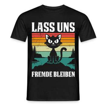 Mallorca LET'S STAY STRANGERS Fun - Men's T-Shirt - black - Front - AI Model Male 178 light (178cm)