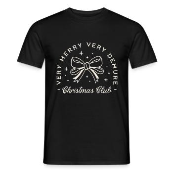 Un nœud très discret de l’équipe du club de filles de Noël - T-shirt homme - noir - Devant - AI Model Male 178 light (178cm)