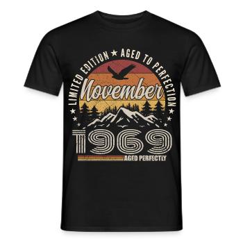 Legends November 1969 Vintage November 1969 - Men's T-Shirt - black - Front - AI Model Male 178 light (178cm)