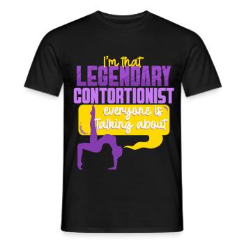 Kontorsionist Kontorsion Contorsionniste légendaire - T-shirt homme - noir - Devant - AI Model Male 178 light (178cm)