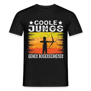 Bogenschießen Geschenk Bogenschütze Jungs - Männer T-Shirt - Schwarz - Vorne - AI Model Male 178 light (178cm)