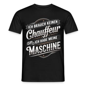 Machine instead of chauffeur - Men's T-Shirt - black - Front - AI Model Male 178 light (178cm)