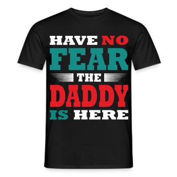 N’ayez pas peur que le papa soit là Tenue - T-shirt homme - noir - Devant - AI Model Male 178 light (178cm)