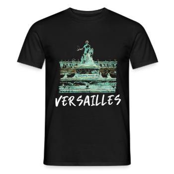 Versailles, Barocker Brunnen - Männer T-Shirt - Schwarz - Vorne - AI Model Male 178 light (178cm)