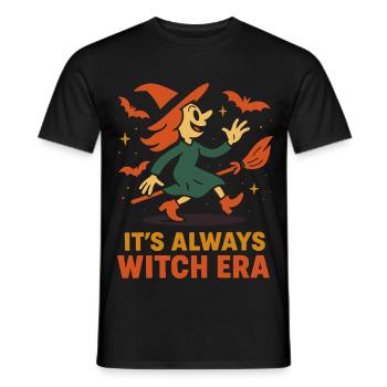 Witch Era Halloween Party Fun - Men's T-Shirt - black - Front - AI Model Male 178 light (178cm)