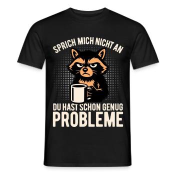 Don't Talk To Me - Sloth Coffee - Men's T-Shirt - black - Front - AI Model Male 178 light (178cm)