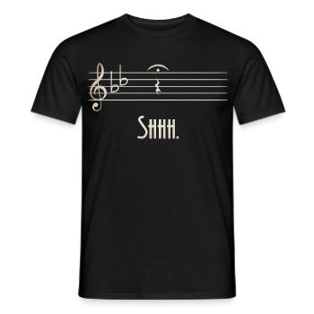 Shhh Silent Melody Partition - T-shirt homme - noir - Devant - AI Model Male 178 light (178cm)