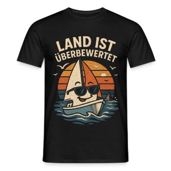 Bateau de surf de pays surestimé - T-shirt homme - noir - Devant - AI Model Male 178 light (178cm)