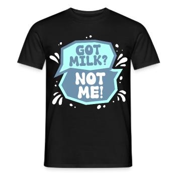 Lactose intolerance Lactose intolerant - Men's T-Shirt - black - Front - AI Model Male 178 light (178cm)