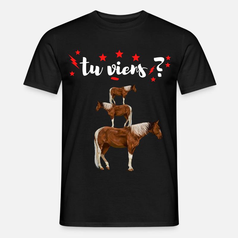 Kommen Sie? Pyramide der Pferde - Männer T-Shirt - Schwarz