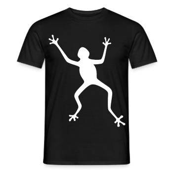 Silhouette de grenouille : tropicale, forêt tropicale - T-shirt homme - noir - Devant - AI Model Male 178 light (178cm)