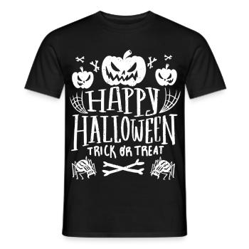 Citrouilles hantées Trick or Treat - T-shirt homme - noir - Devant - AI Model Male 178 light (178cm)