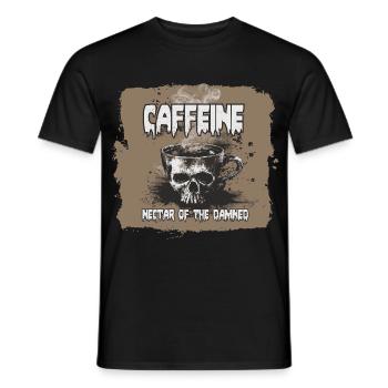 Kaffee, Nektar der Verdammten - Männer T-Shirt - Schwarz - Vorne - AI Model Male 178 light (178cm)
