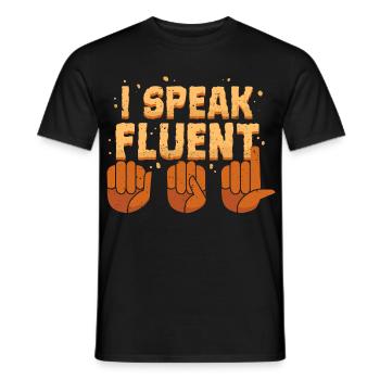 Deaf Deaf Hearing Impairment - Men's T-Shirt - black - Front - AI Model Male 178 light (178cm)