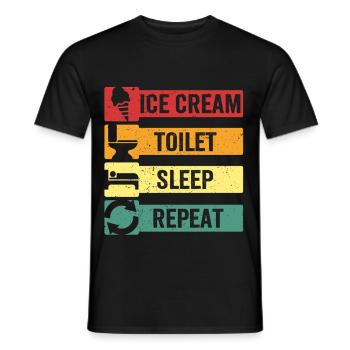 Laktoseintolerant Toilet Sleep - Männer T-Shirt - Schwarz - Vorne - AI Model Male 178 light (178cm)