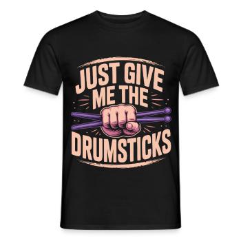 Cardio Drummer Kardio Trommeln - Männer T-Shirt - Schwarz - Vorne - AI Model Male 178 light (178cm)