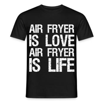 Air Fryer est l’amour Air Fryer est la vie drôle - T-shirt homme - noir - Devant - AI Model Male 178 light (178cm)