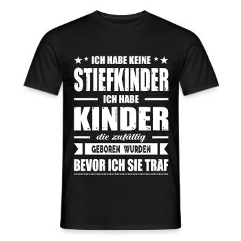 Stiefvater Geschenk Bonus Papa Stiefelmutter - Männer T-Shirt - Schwarz - Vorne - AI Model Male 178 light (178cm)