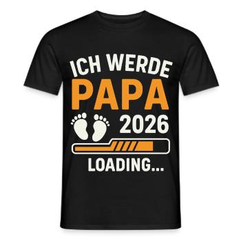 Father-to-be I WILL BE A DAD 2026 Funny - Men's T-Shirt - black - Front - AI Model Male 178 light (178cm)