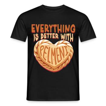 Pelmeni Pelmenis Everything Is Better With Pelmeni - Men's T-Shirt - black - Front - AI Model Male 178 light (178cm)