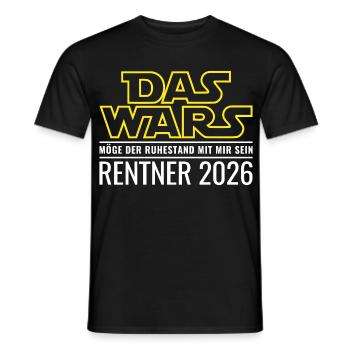 Retraités 2026 C’est tout Pension de retraite - T-shirt homme - noir - Devant - AI Model Male 178 light (178cm)